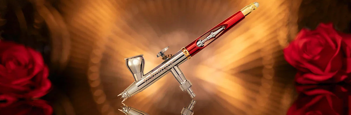 Harder & Steenbeck INFINITY 2024 CRplus Solo Airbrush with SPARMAX AC-27 Airbrush Compressor