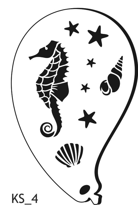 Safari Stencils - KS_4 Seahorse Stencil