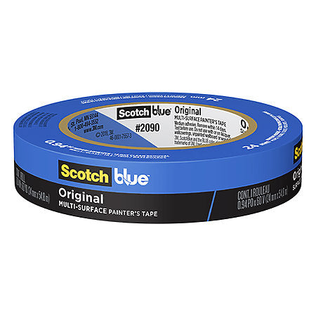 3M Scotch Blue - Original Painters Masking Tape, 1" x 60yd. - 3" Core