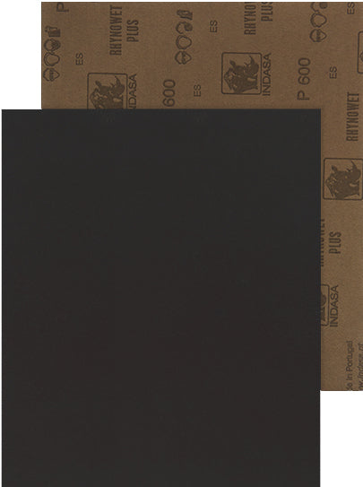 Rhynowet 9" x 11" 600 Grit Wet Dry Sand Paper - Per Sheet