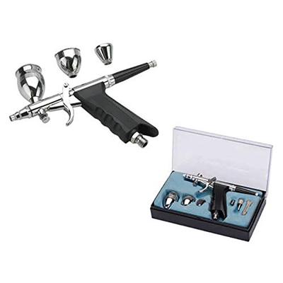 AB-116B Gravity-Feed Economy Airbrush with Pistol Style Trigger, Micro Air Valve and Interchangeable Cups