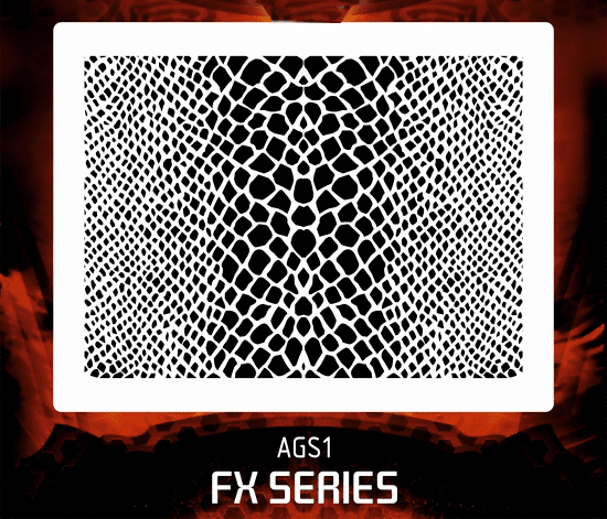 AEROSPACE Airbrush Stencil - ALLIGATOR SKIN AGS1