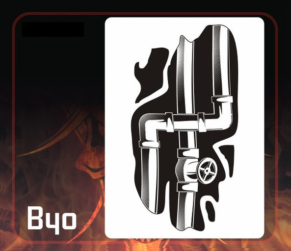 AEROSPACE Airbrush Stencil - B40 - "Pipes"