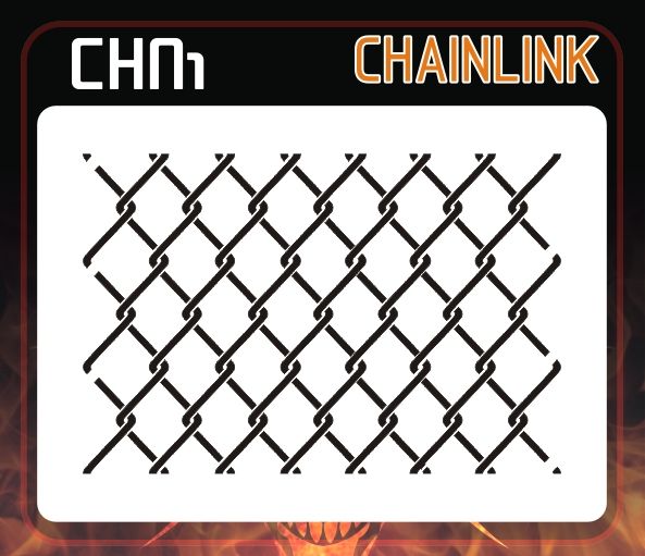 AEROSPACE Airbrush Stencil CHN1 'CHAINLINK' — Midwest Airbrush Supply Co
