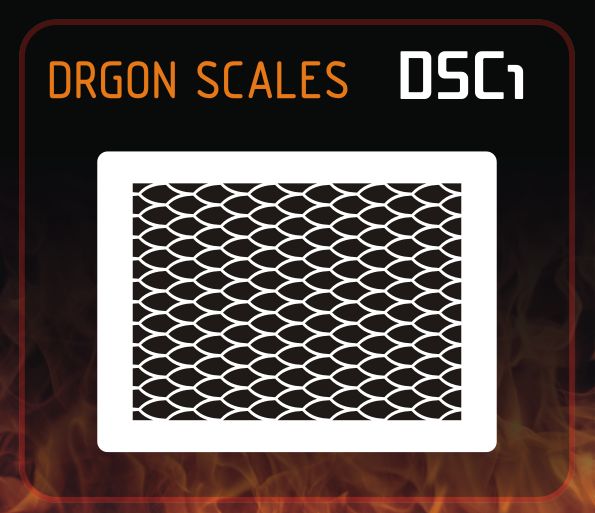 AEROSPACE Airbrush Stencil - DSC1 - DRAGON SCALES SKIN