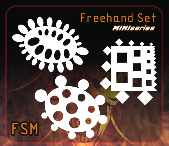 AEROSPACE Airbrush Stencil - FSM -  Freestyle Set Mini Set!