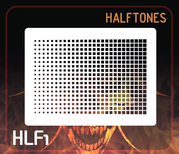 AEROSPACE Airbrush Stencil - Halftones - HLF1