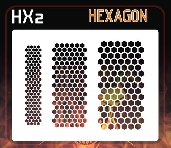 AEROSPACE Airbrush Stencil - HX2 - HONEYCOMB HEXAGON HEXPATH