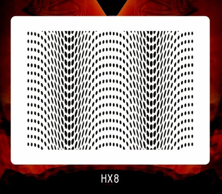 AEROSPACE Airbrush Stencil - HX8 - Hexagon Wave