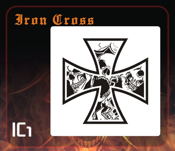 CAS Professional Airbrush Stencil IC1 'Iron Cross' — Midwest
