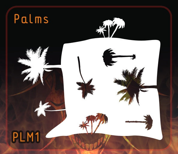 AEROSPACE Airbrush Stencil - PLM1 - Palms Trees