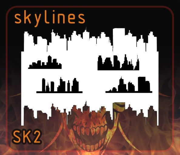 AEROSPACE Airbrush Stencil - SK2 - Skylines 2