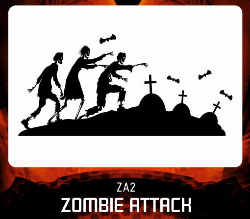 AEROSPACE Airbrush Stencil - Zombie Attack ZA2
