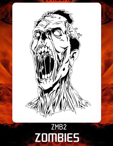 AEROSPACE Airbrush Stencil - Zombies 2 ZMB2