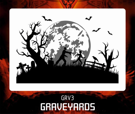 AEROSPACE Airbrush Stencils - GRV3 - Graveyard 3