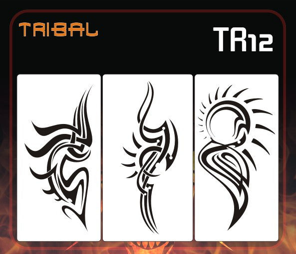 AEROSPACE Airbrush Stencils - Tribal and Tattoo Series - TR12