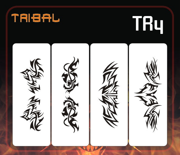 AEROSPACE Airbrush Stencils - Tribal and Tattoo Series - TR4