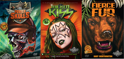 All 3 Wicked Colors DVDs - Power Skulls, Wicked Kiss, Fierce Fur