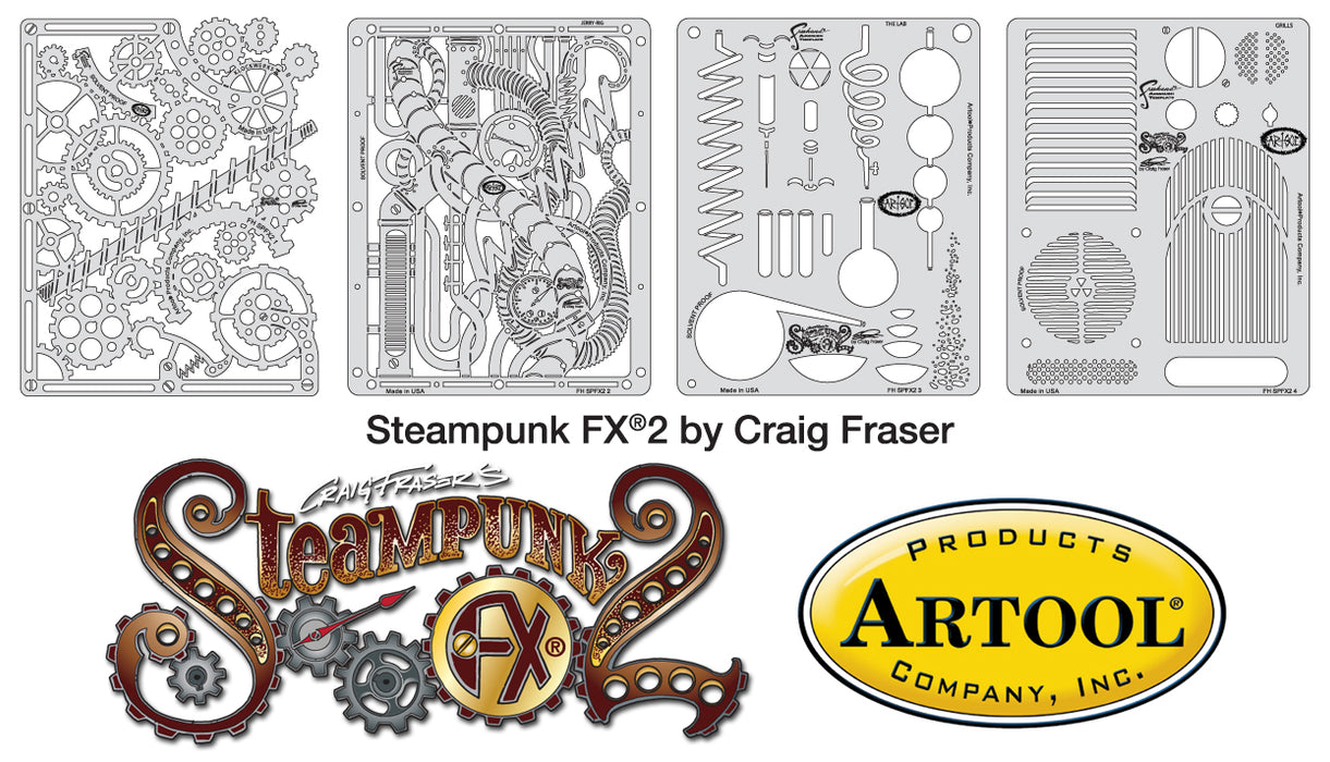 Artool FH SPFX25 - Steampunk FX 2 Series Stencils Complete Set!