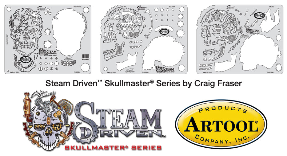 Artool FHSDSK4 - Steam Driven Skullmaster Series Stencils Complete Set!