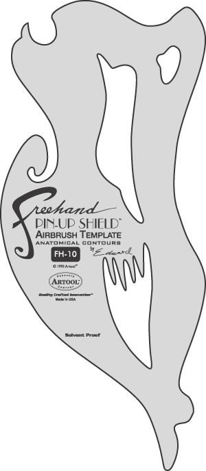 Artool Pin-up Shield FH-10 Stencil by Edward Reed