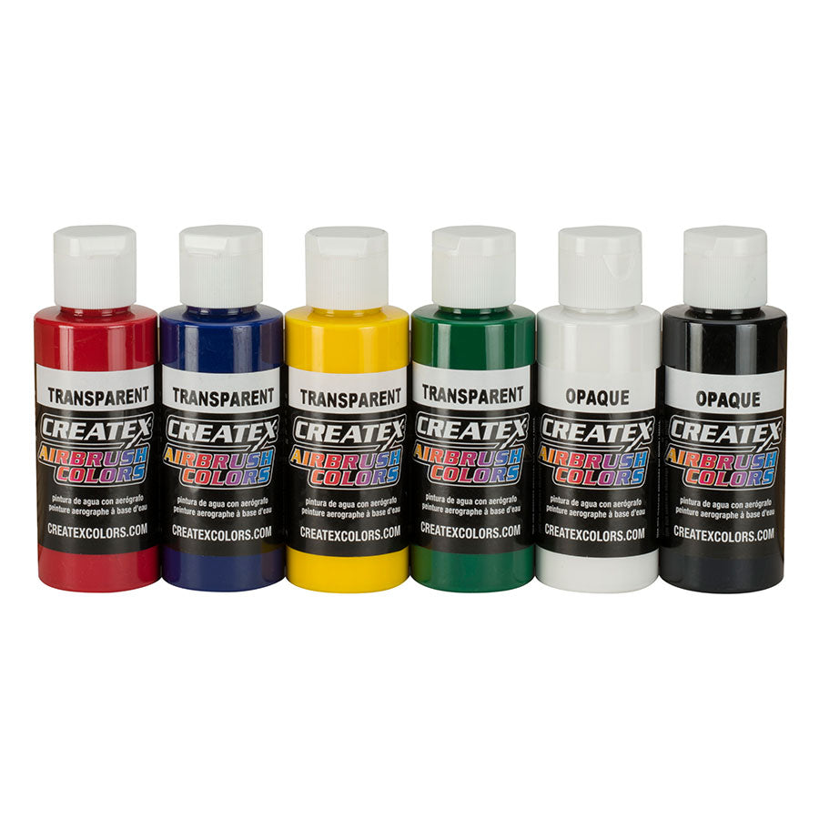 Createx Primary Airbrush Set of 6 Colors — Midwest Airbrush Supply Co