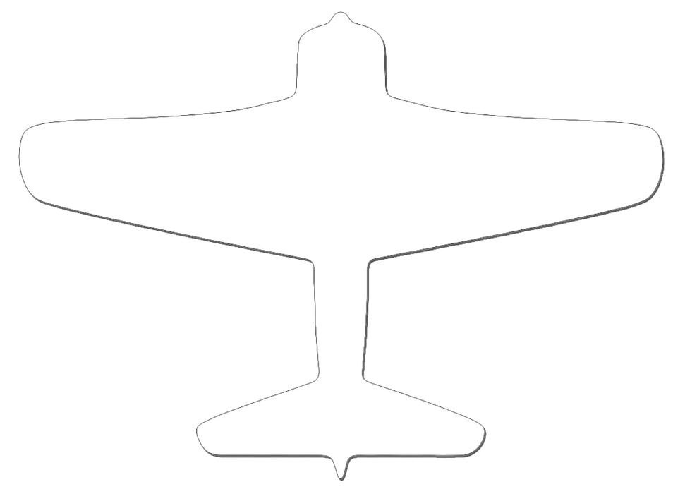 Custom Cuts Aluminum Panel - Airplane 15" x 11"