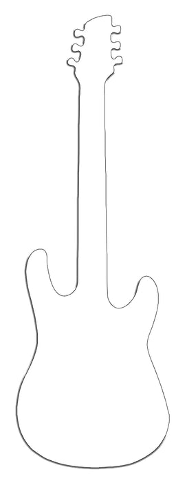 Custom Cuts Aluminum Panel - Electric Guitar 6" x 17"