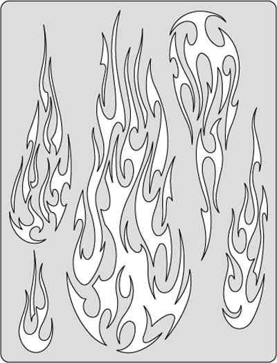 Fire Balz Artool Stencil