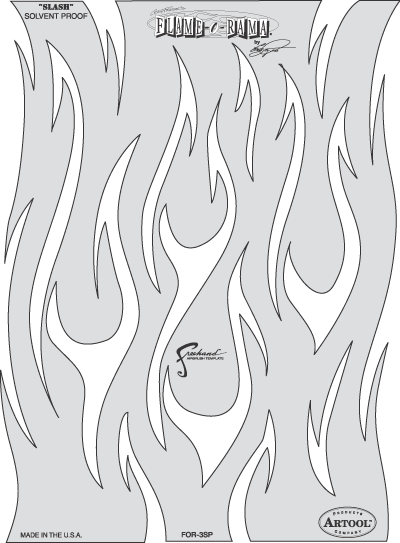 Artool Flame-O-Rama - Slash Artool Stencil FHFOR3