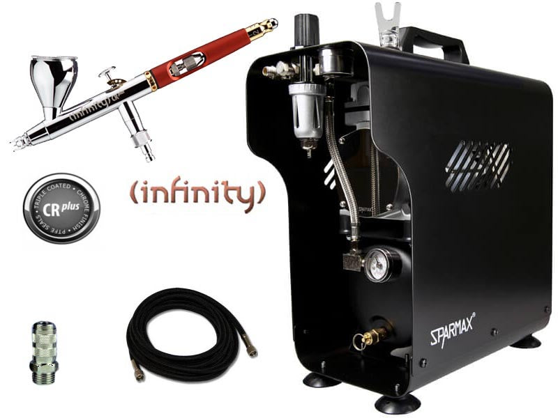 Harder Steenbeck Infinity 2-in-1 CRplus Airbrush w/ SPARMAX TC-620X Compressor