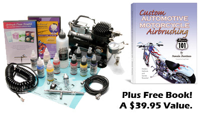 Iwata Airbrush Deluxe Set with Free Custom Automotive Book!