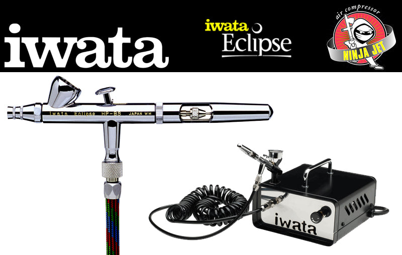 Iwata Eclipse BS Airbrushing System with Ninja Jet Air Compressor