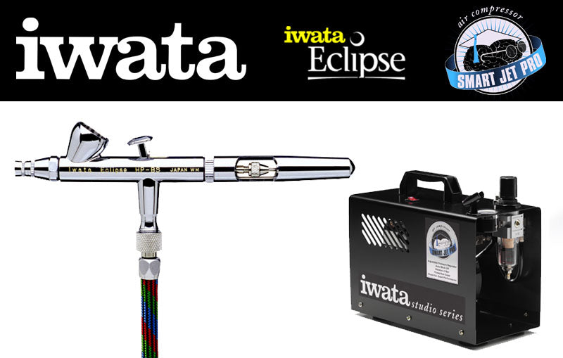 Iwata Eclipse HP-BS Airbrushing System with Smart Jet Pro Air Compressor