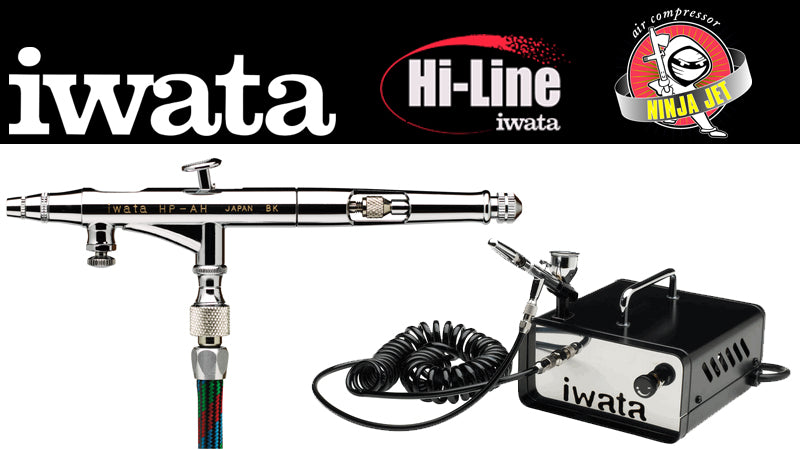 Iwata Hi-Line HP-AH Airbrushing System with Ninja Jet Air Compressor