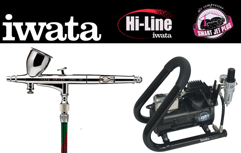 Iwata Hi-Line HP-CH Airbrushing System with Smart Jet Plus Air Compressor
