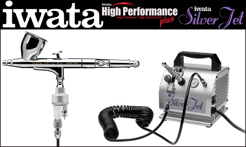 High Performance Plus HP-C Plus Dual-Action Airbrush Kit with Iwata Smart  Jet Pro Compressor & Air Hose