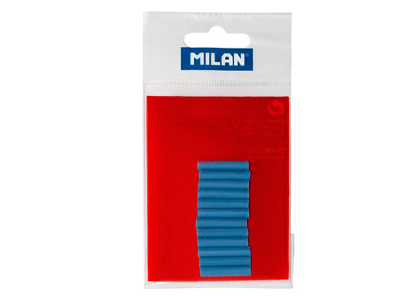MILAN Electric Eraser Blue Ink Eraser Refills - 12pk