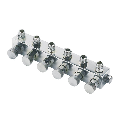 6 Outlet Manifold with Valves A9-6