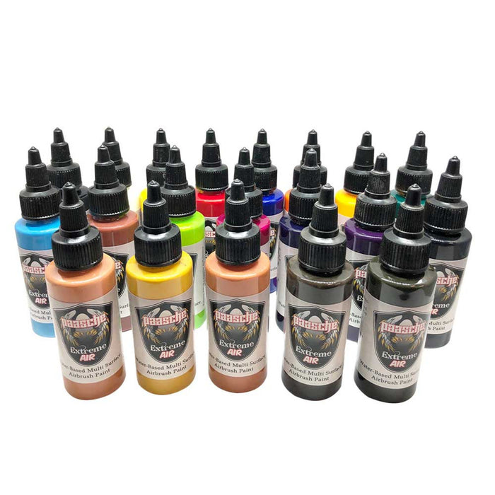 Paasche Extreme Air Multi-Surface Airbrush Paint - 20 Color Pack