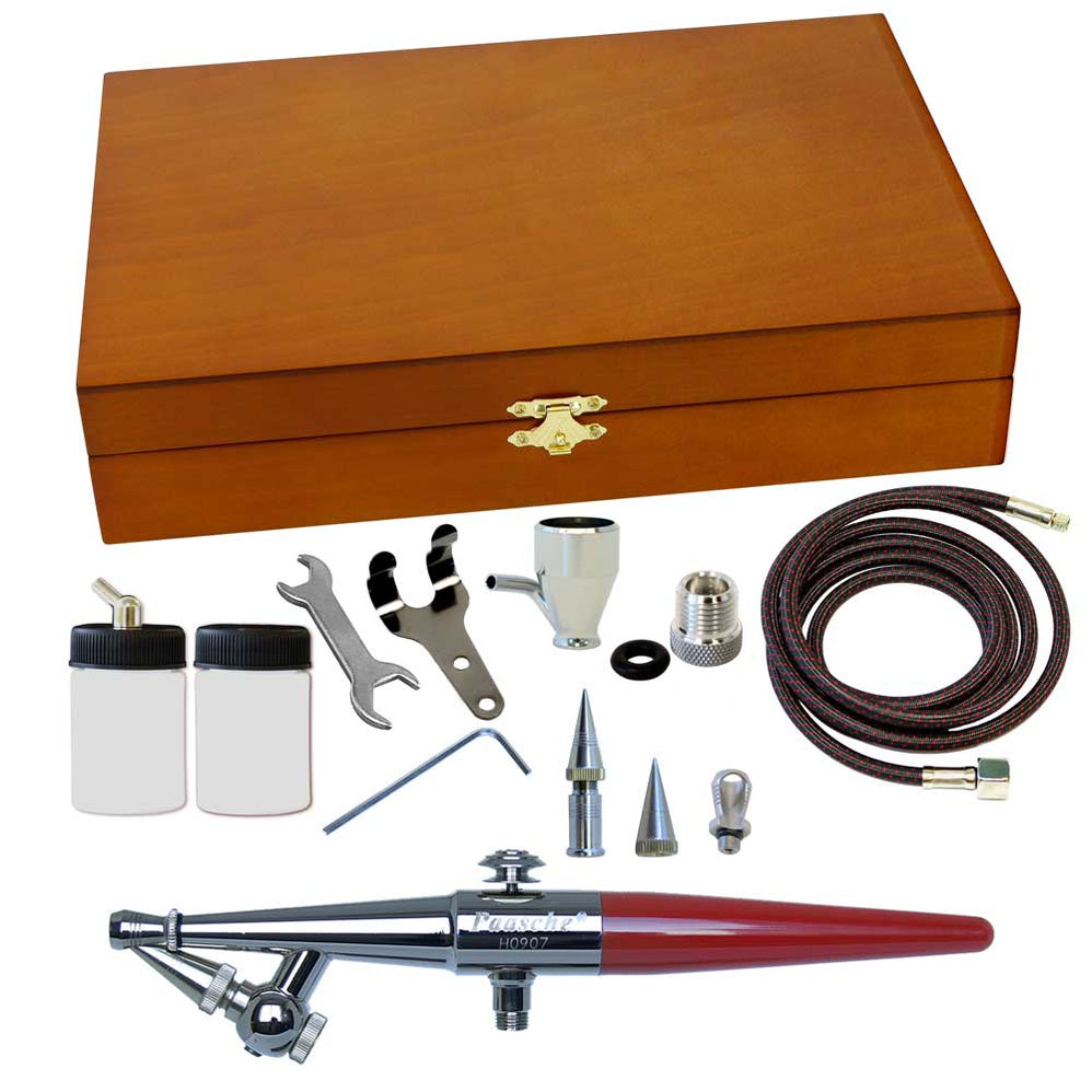 Paasche Airbrush HS-3AS Single Action Siphon Feed Airbrush Set. Includes .45, .65 & 1.05 Spray Heads. Airbrush Made in The USA