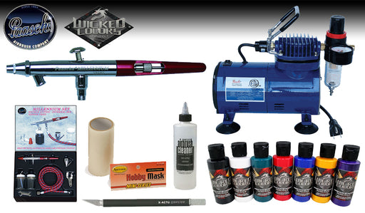 Paasche MIL Airbrush Hobby Kit with D500SR Compressor — Midwest Airbrush  Supply Co