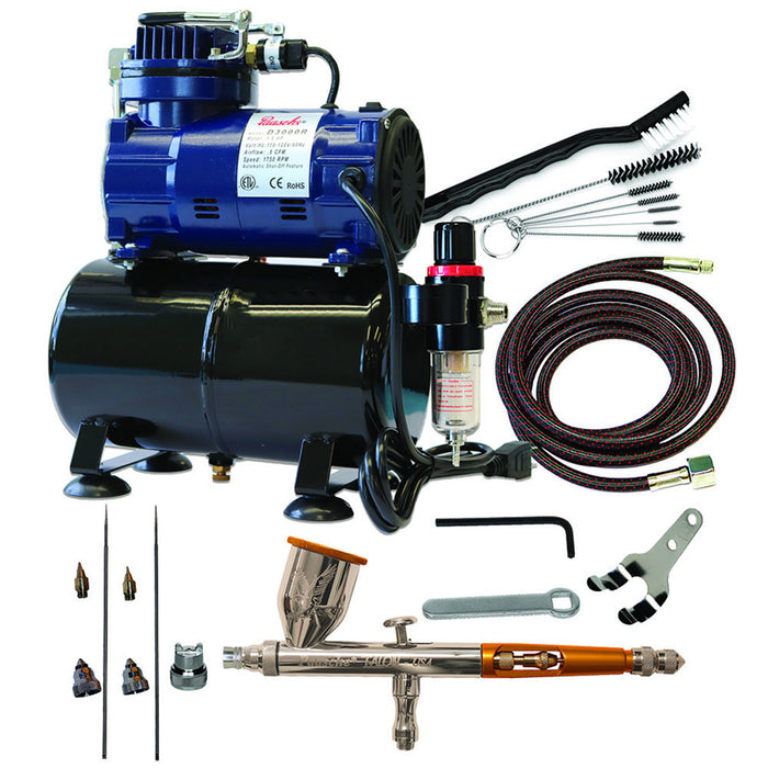 Paasche Talon Airbrush Set with D3000R Compressor — Midwest