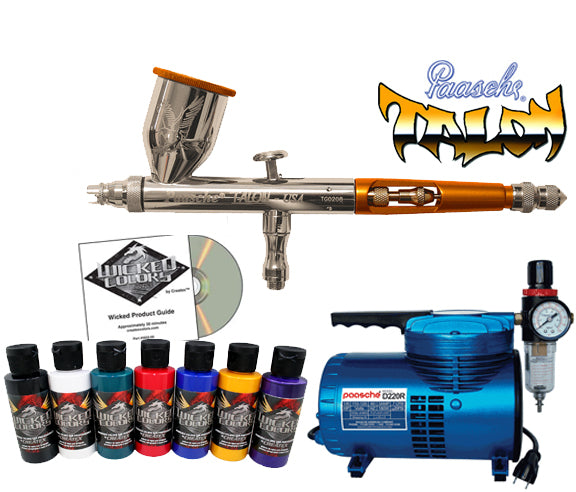 Paasche Talon Airbrush Wicked Set w/ D220R Compressor
