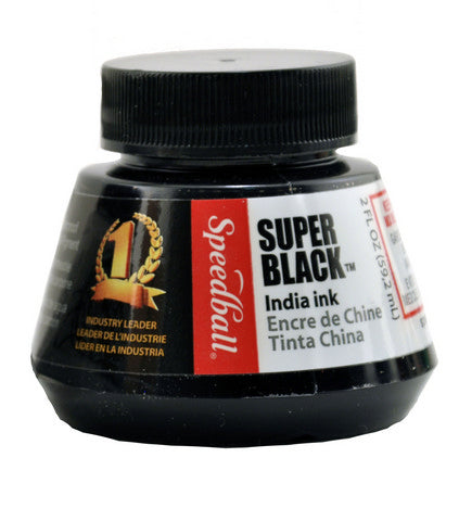 SPEEDBALL SUPER BLACK INDIA INK - 2OZ