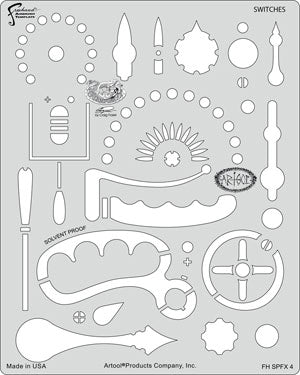 Iwata Steampunk Clockwork Template Airbrush Design Stencil