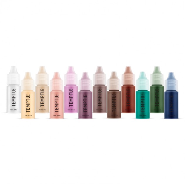 Temptu Pro SB Makeup Multicolor Shades 12 Pack Starter Set