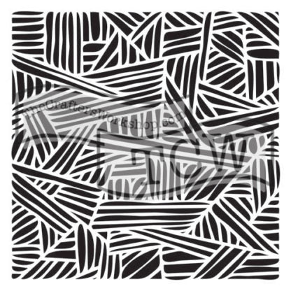 The Crafter's Workshop Stencil - 6" x 6", Overlapping Stripes