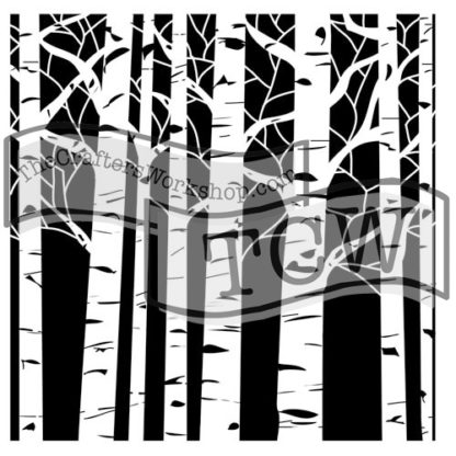 The Crafter's Workshop Stencils, 6" x 6", Aspen Trees