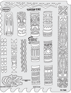 Totem Tiki, Artool Stencil FH-TM5 by Dennis Mathewson